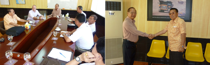 Thongsai & Greg visit VTE operation and met a major
customer,Kraithong.